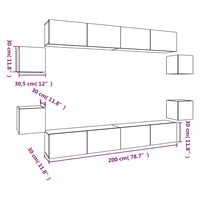 Thumbnail for 8-tlg. TV-Schrank-Set Grau Sonoma Holzwerkstoff