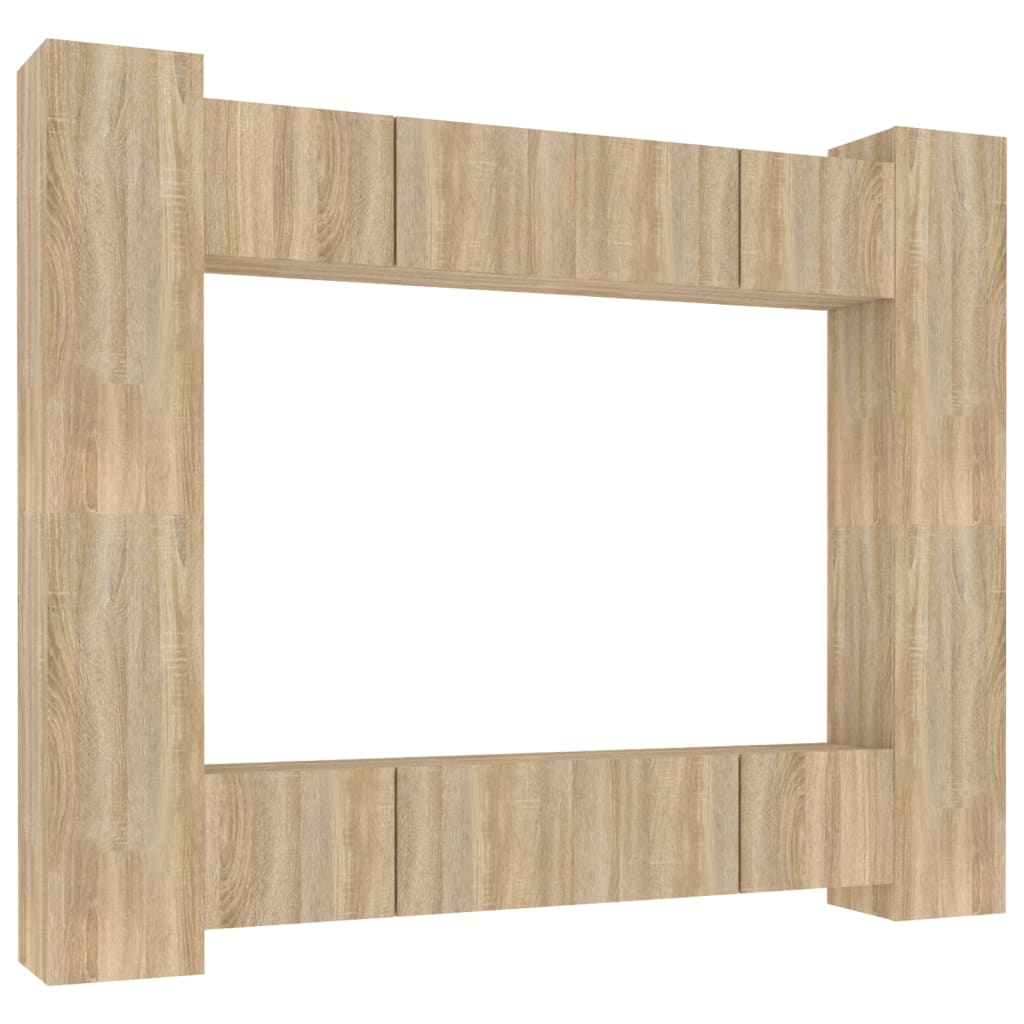 8-tlg. TV-Schrank-Set Sonoma-Eiche Holzwerkstoff