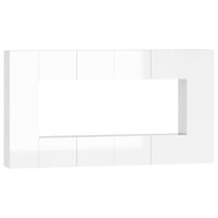 Thumbnail for 8-tlg. TV-Schrank-Set Hochglanz-Weiß Holzwerkstoff