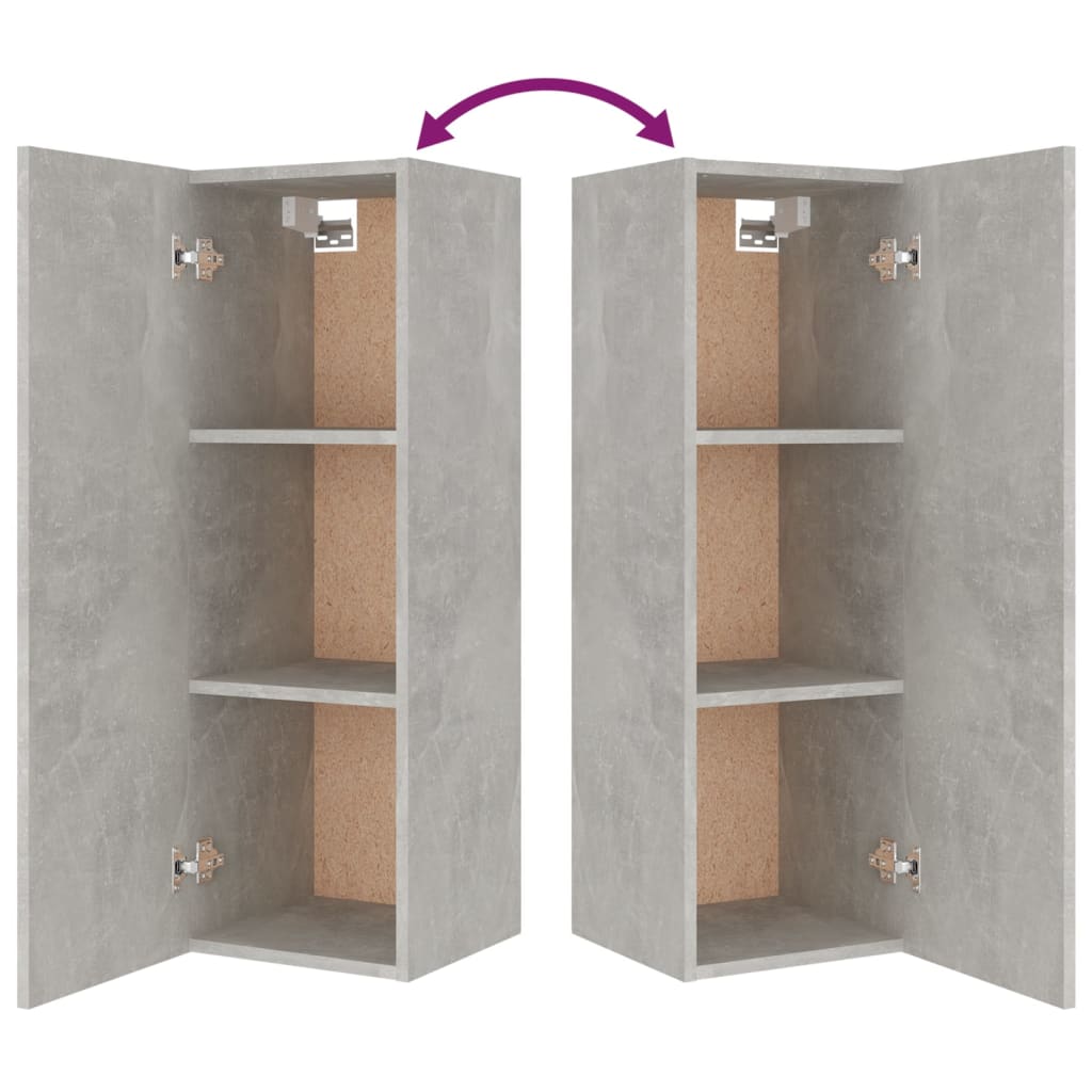 8-tlg. TV-Schrank-Set Betongrau Holzwerkstoff