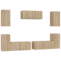 Thumbnail for 7-tlg. TV-Schrank-Set Sonoma-Eiche Holzwerkstoff