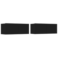 Thumbnail for 4-tlg. TV-Schrank-Set Schwarz Holzwerkstoff