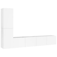 Thumbnail for 4-tlg. TV-Schrank-Set Hochglanz-Weiß Holzwerkstoff