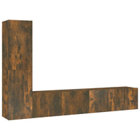 Thumbnail for 4-tlg. TV-Schrank-Set Räuchereiche Holzwerkstoff