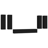 Thumbnail for 6-tlg. TV-Schrank-Set Schwarz Holzwerkstoff