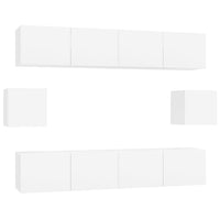 Thumbnail for 6-tlg. TV-Schrank-Set Hochglanz-Weiß Holzwerkstoff