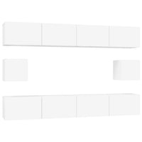 Thumbnail for 6-tlg. TV-Schrank-Set Hochglanz-Weiß Holzwerkstoff