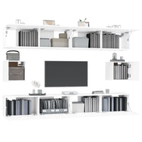 Thumbnail for 6-tlg. TV-Schrank-Set Hochglanz-Weiß Holzwerkstoff