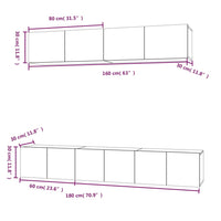 Thumbnail for 5-tlg. TV-Schrank-Set Räuchereiche Holzwerkstoff