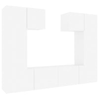 Thumbnail for 6-tlg. TV-Schrank-Set Hochglanz-Weiß Holzwerkstoff
