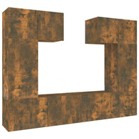 Thumbnail for 6-tlg. TV-Schrank-Set Räuchereiche Holzwerkstoff