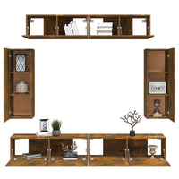 Thumbnail for 6-tlg. TV-Schrank-Set Räuchereiche Holzwerkstoff