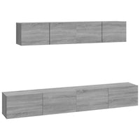 Thumbnail for 4-tlg. TV-Schrank-Set Grau Sonoma Holzwerkstoff
