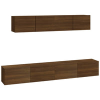 Thumbnail for 4-tlg. TV-Schrank-Set Braun Eichen-Optik Holzwerkstoff