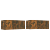 Thumbnail for 4-tlg. TV-Schrank-Set Räuchereiche Holzwerkstoff