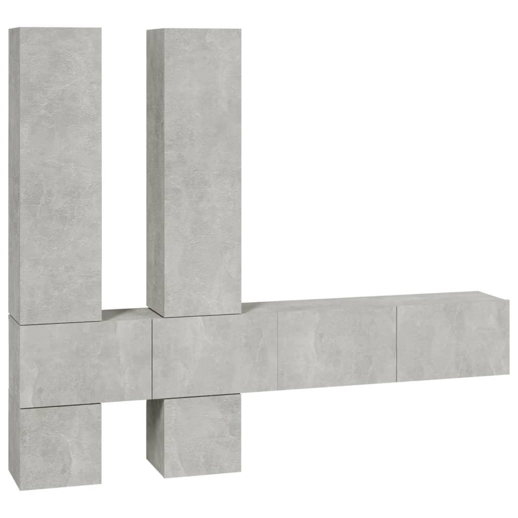 TV-Wandschrank Betongrau Holzwerkstoff