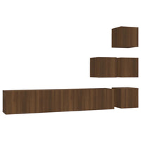 Thumbnail for TV-Wandschrank Braun Eichen-Optik Holzwerkstoff