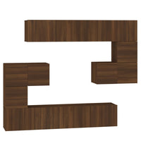 Thumbnail for TV-Wandschrank Braun Eichen-Optik Holzwerkstoff