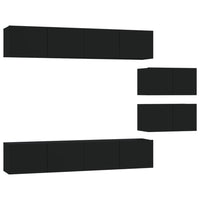 Thumbnail for 6-tlg. TV-Schrank-Set Schwarz Holzwerkstoff