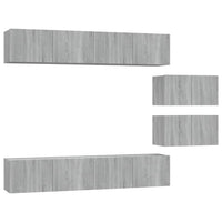 Thumbnail for 6-tlg. TV-Schrank-Set Grau Sonoma Holzwerkstoff