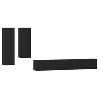 Thumbnail for 4-tlg. TV-Schrank-Set Schwarz Holzwerkstoff
