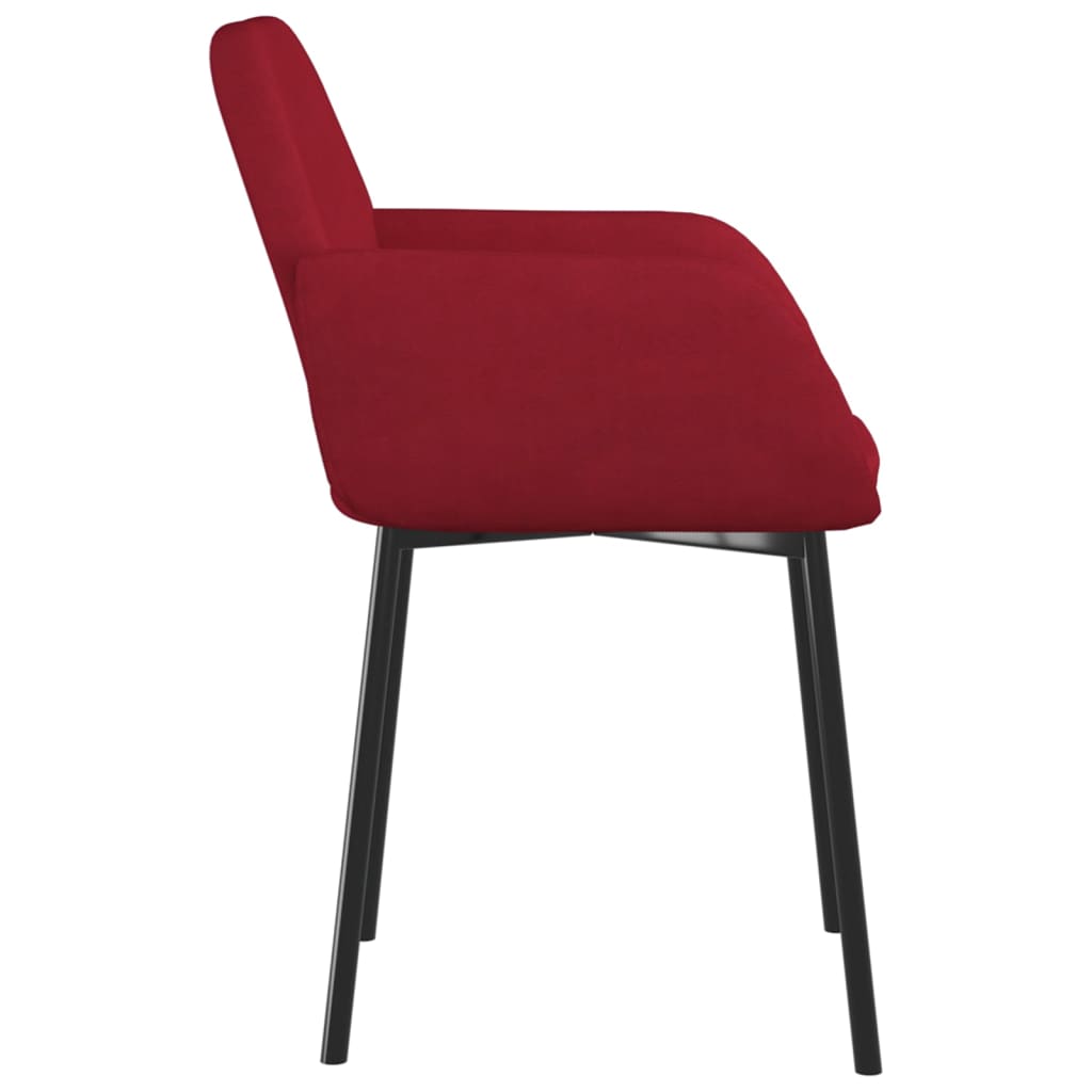 Esszimmerstühle 2 Stk. Weinrot Samt