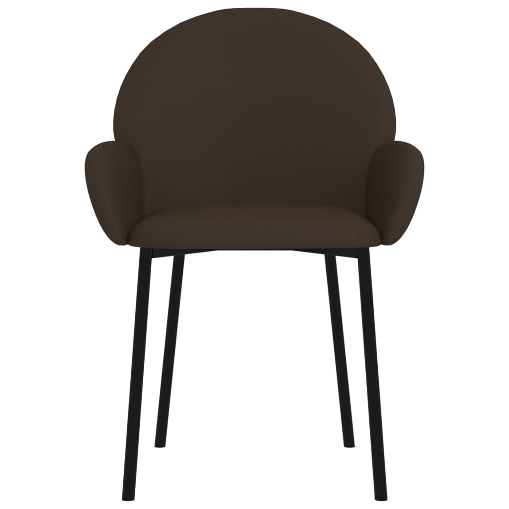 Esszimmerstühle 2 Stk. Braun Kunstleder