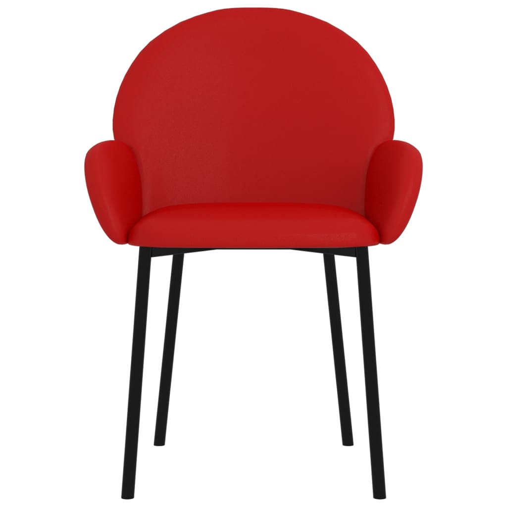 Esszimmerstühle 2 Stk. Weinrot Kunstleder