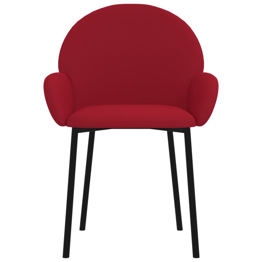 Esszimmerstühle 2 Stk. Weinrot Samt