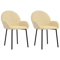 Thumbnail for Esszimmerstühle 2 Stk. Creme Samt