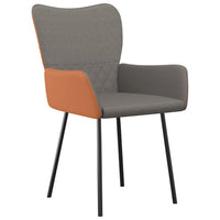 Thumbnail for Esszimmerstühle 2 Stk. Hellgrau Stoff und Kunstleder