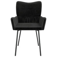 Thumbnail for Esszimmerstühle 2 Stk. Schwarz Samt