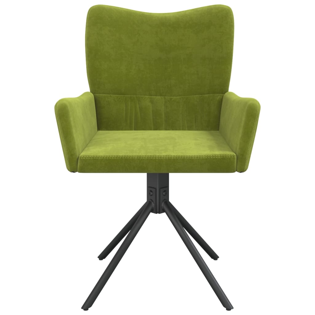 Esszimmerstühle 2 Stk. Drehbar Hellgrün Samt