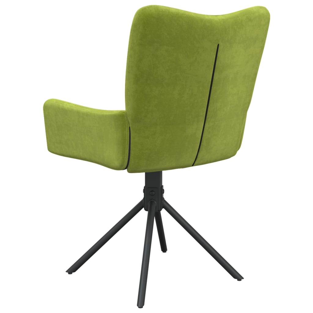 Esszimmerstühle 2 Stk. Drehbar Hellgrün Samt