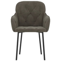 Thumbnail for Esszimmerstühle 2 Stk. Dunkelgrau Samt