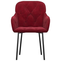 Thumbnail for Esszimmerstühle 2 Stk. Weinrot Samt