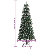 Thumbnail for Künstlicher Weihnachtsbaum mit Ständer Grün 180 cm PVC