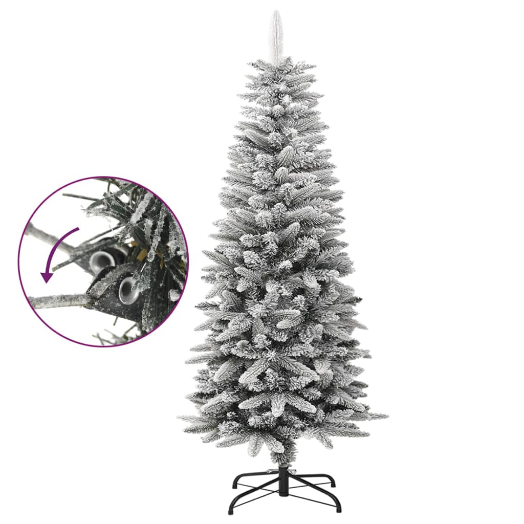 Künstlicher Weihnachtsbaum Beschneit Schlank 120 cm PVC&PE