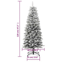 Thumbnail for Künstlicher Weihnachtsbaum Beschneit Schlank 120 cm PVC&PE