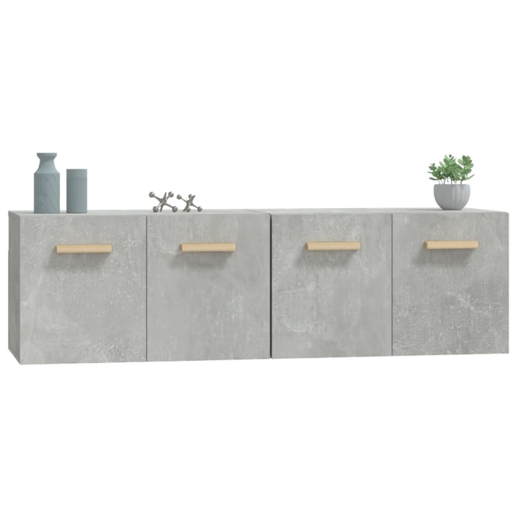 Wandschränke 2 Stk. Betongrau 60x36,5x35 cm Holzwerkstoff