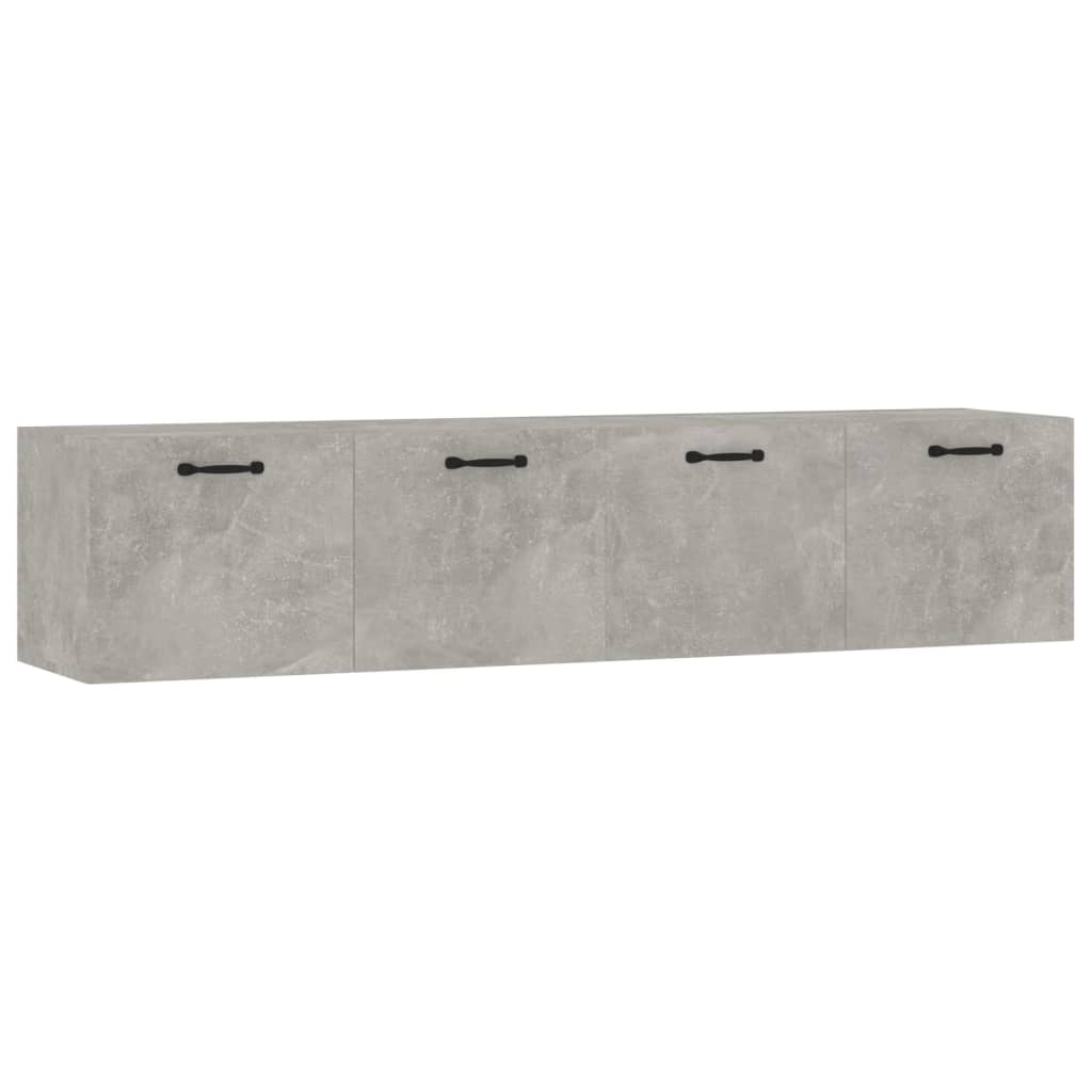 Wandschränke 2 Stk. Betongrau 60x36,5x35 cm Holzwerkstoff