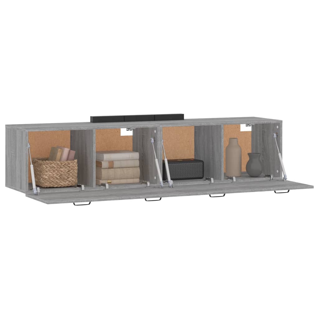Wandschränke 2 Stk. Grau Sonoma 60x36,5x35 cm Holzwerkstoff