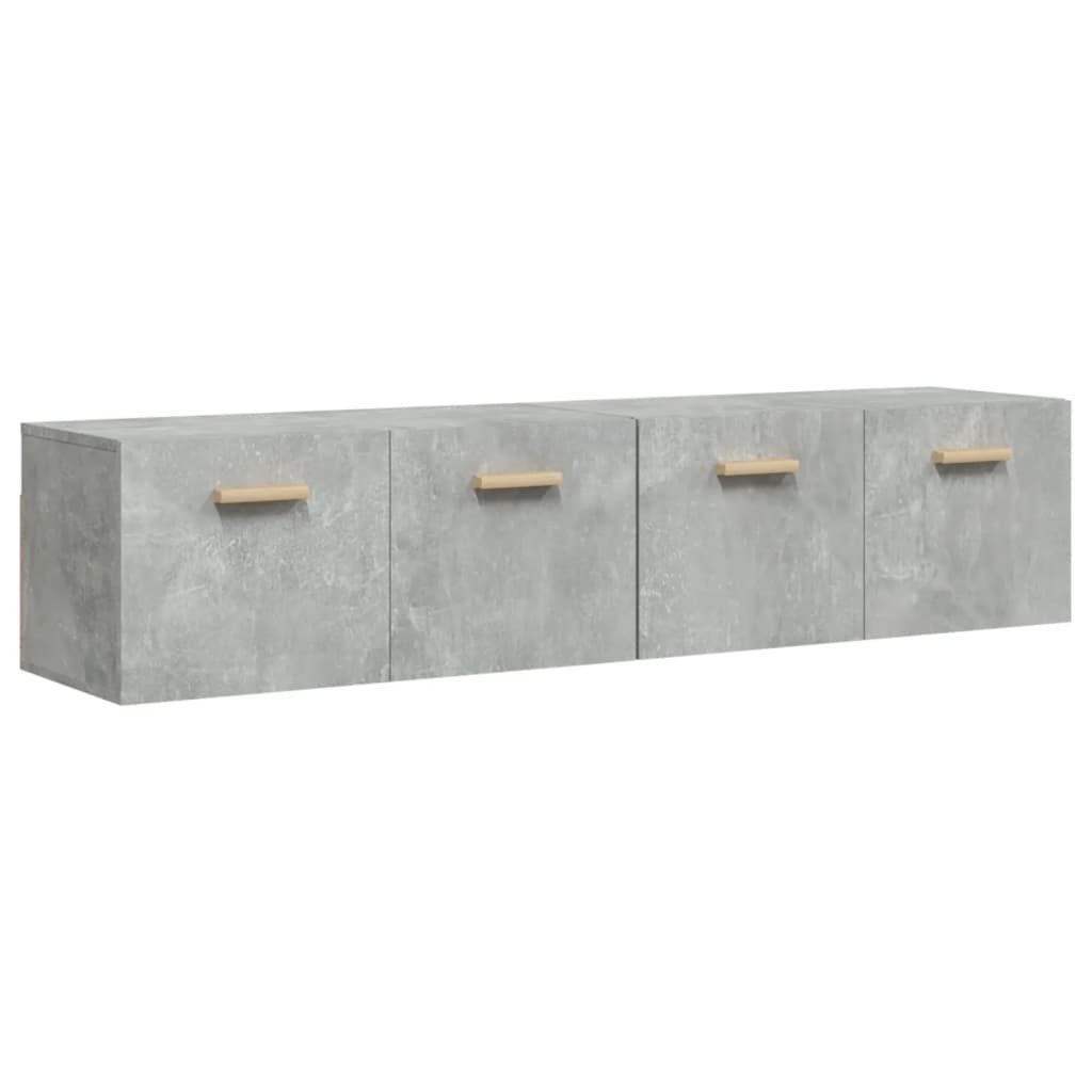 Wandschränke 2 Stk. Betongrau 80x35x36,5 cm Holzwerkstoff