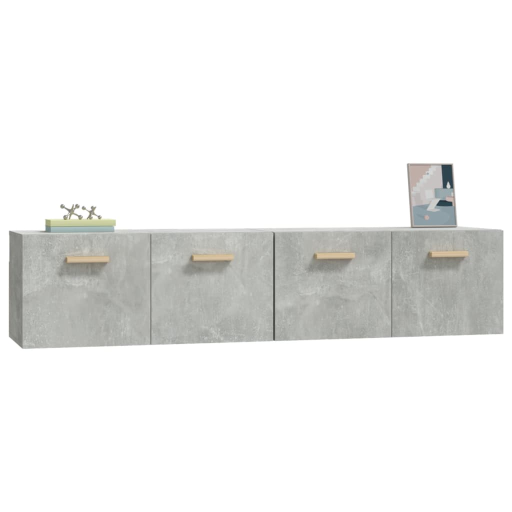 Wandschränke 2 Stk. Betongrau 80x35x36,5 cm Holzwerkstoff