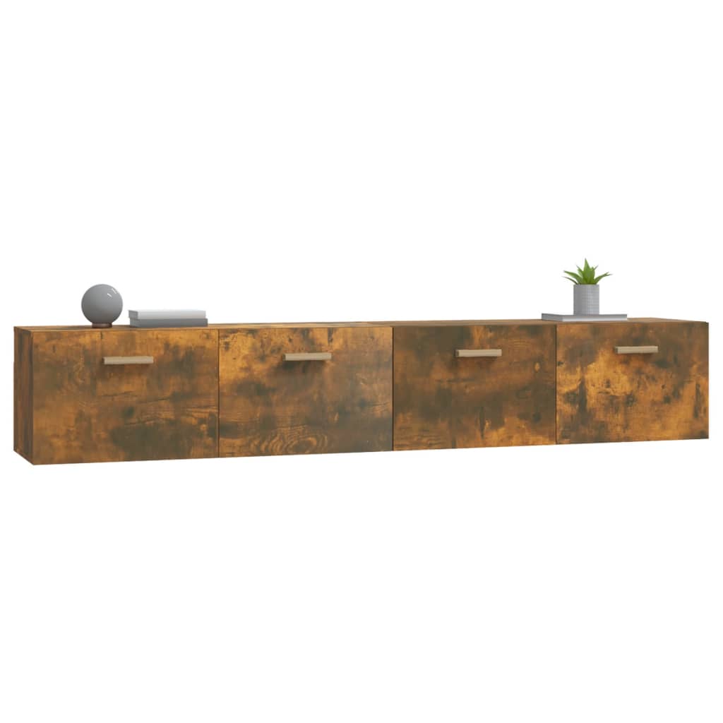 Wandschränke 2 Stk. Räuchereiche 100x36,5x35 cm Holzwerkstoff