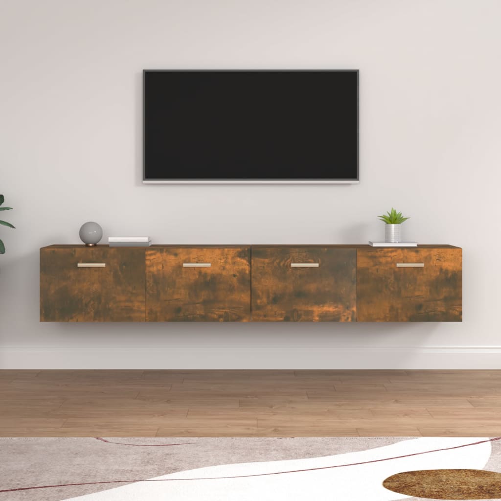 Wandschränke 2 Stk. Räuchereiche 100x36,5x35 cm Holzwerkstoff