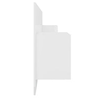 Thumbnail for Kopfteil mit Nachttischen Hochglanz-Weiß Holzwerkstoff