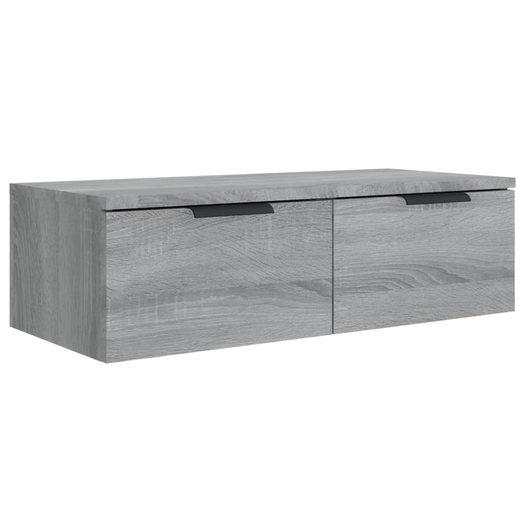 Wandschränke 2 Stk. Grau Sonoma 68x30x20 cm Holzwerkstoff