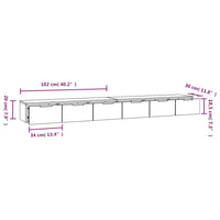 Thumbnail for Wandschränke 2 Stk. Grau Sonoma 102x30x20 cm Holzwerkstoff