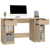 Thumbnail for Schreibtisch mit Beistellschrank Sonoma-Eiche Holzwerkstoff